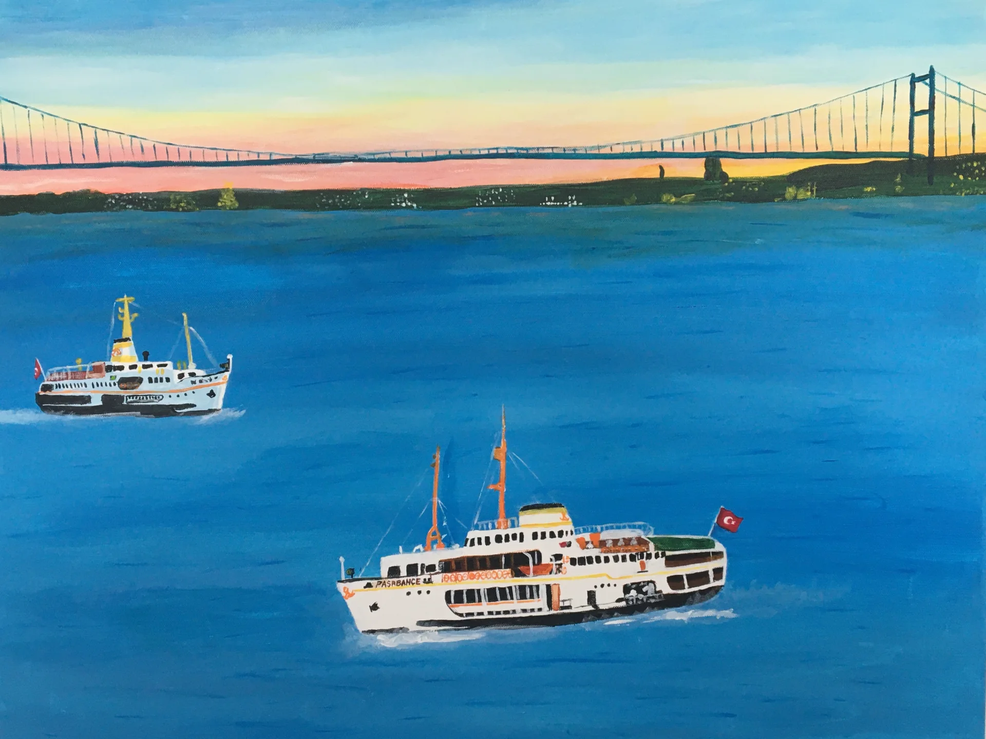 Ferries at Dusk