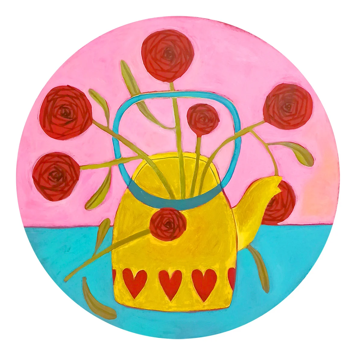 Tea pot with flowers