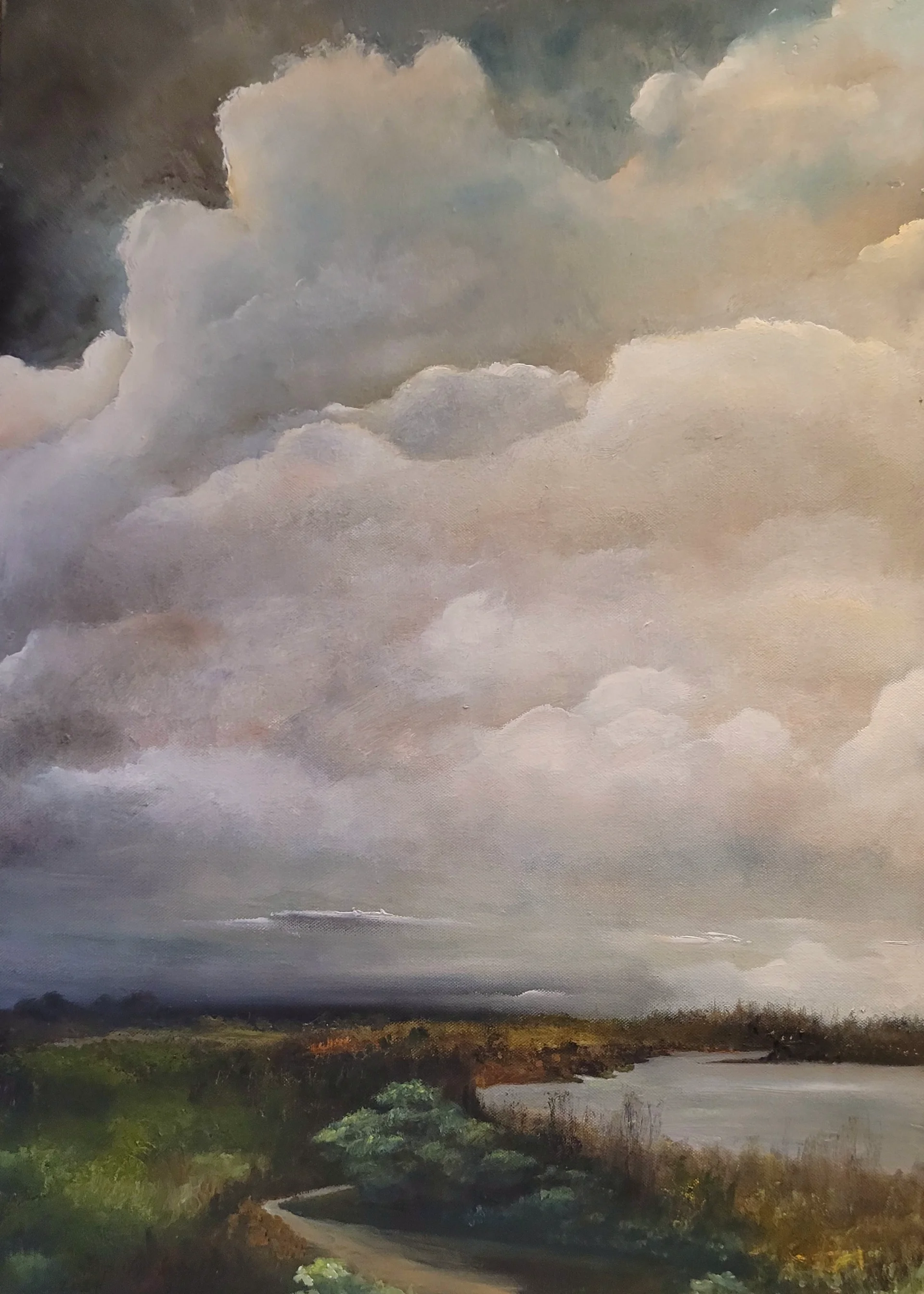 cloudy lake