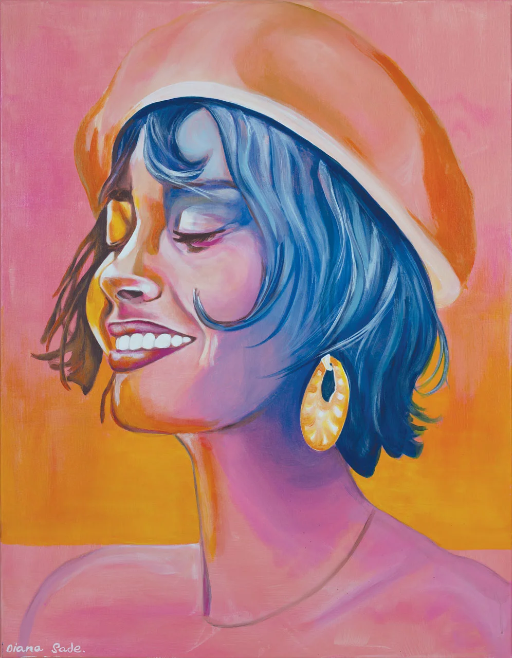 Girl with a beret hat