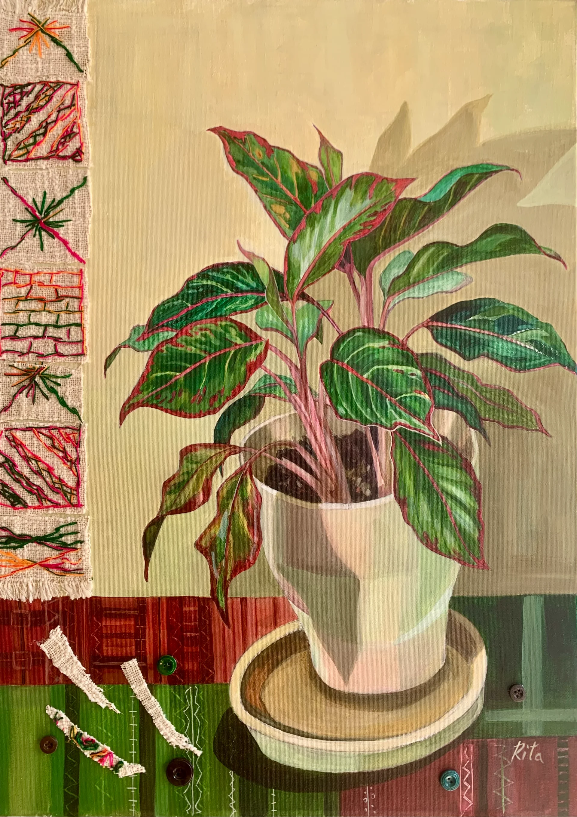 Still life in red and green