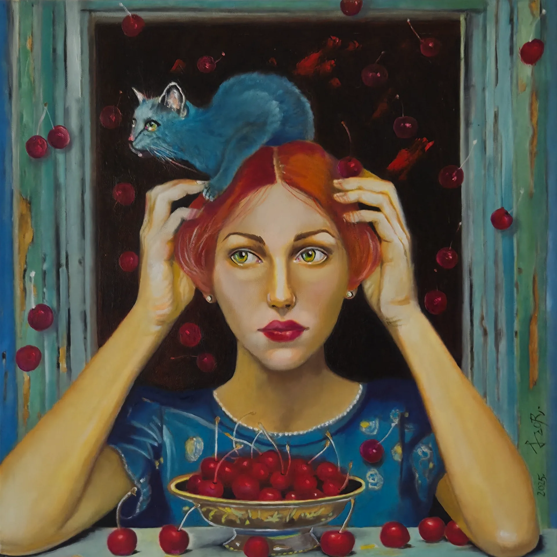 The blue cat