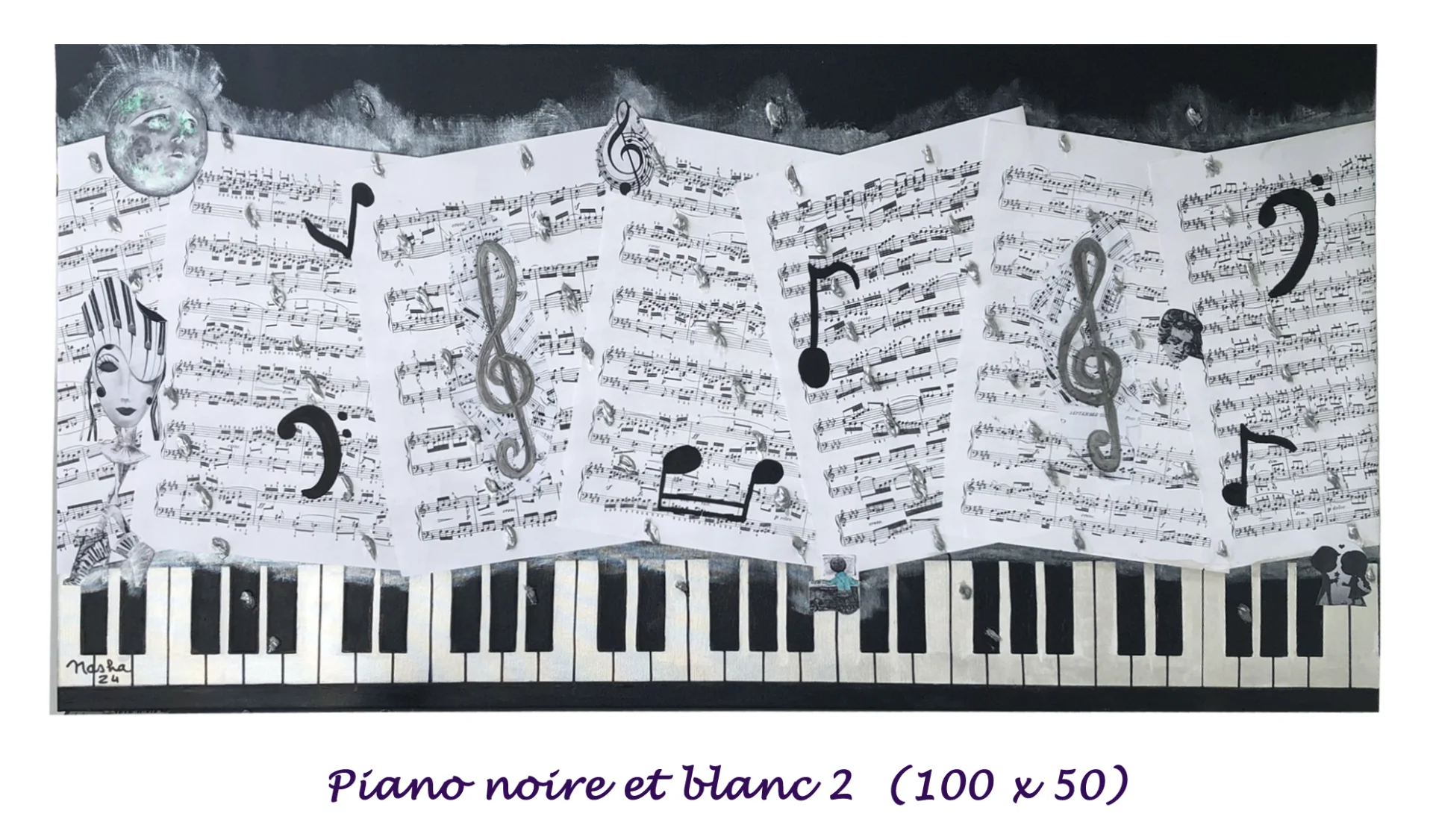 Black and white piano 2