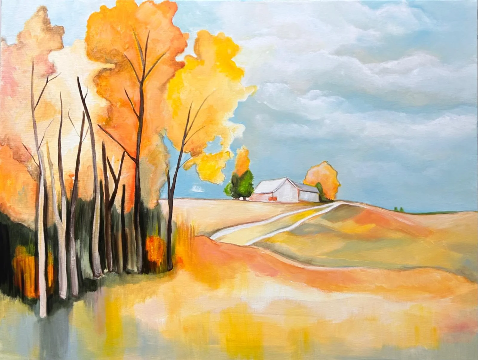 Landscape in orange