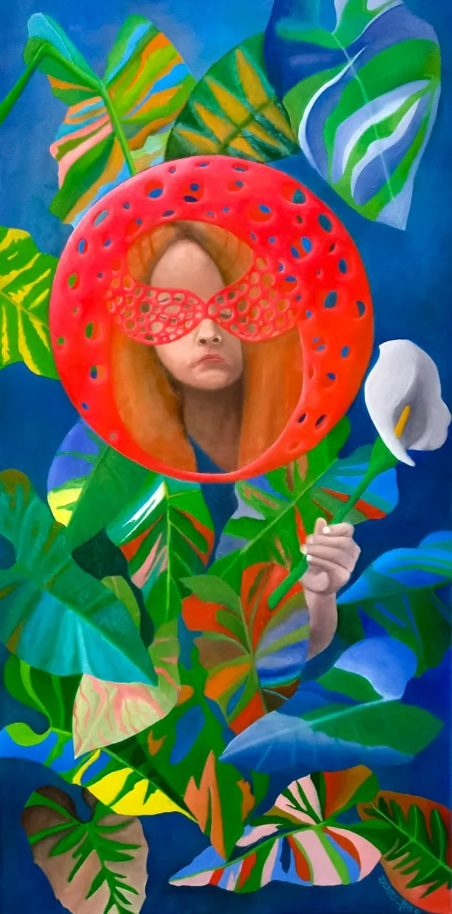 La fille entre les feuilles