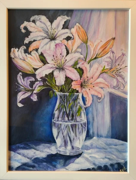 Lilies in Blue Light