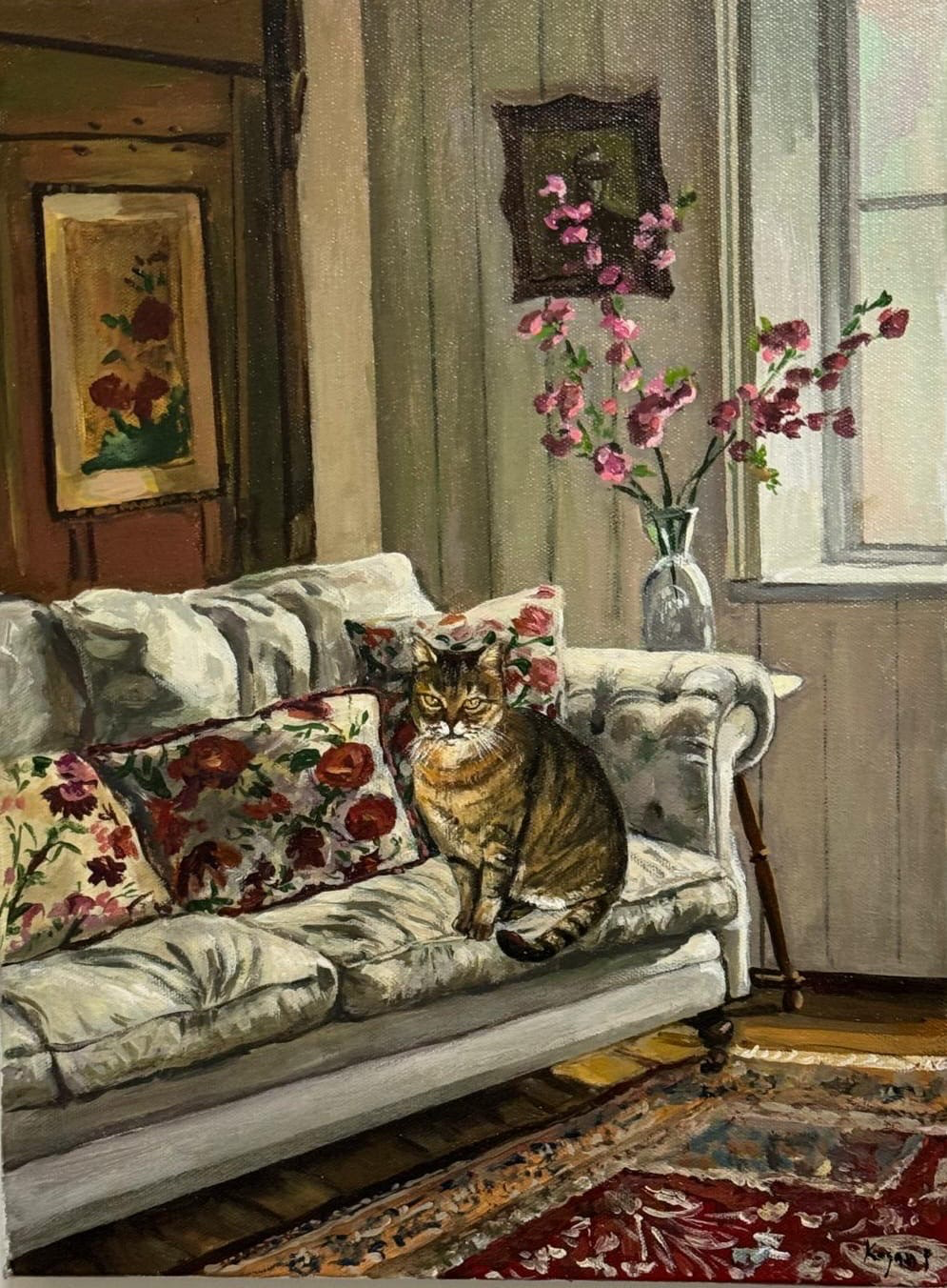 Cat Among Blooms