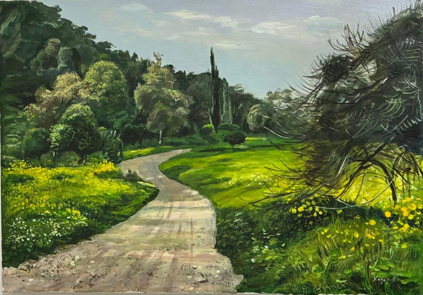 Sunlit Garden Path