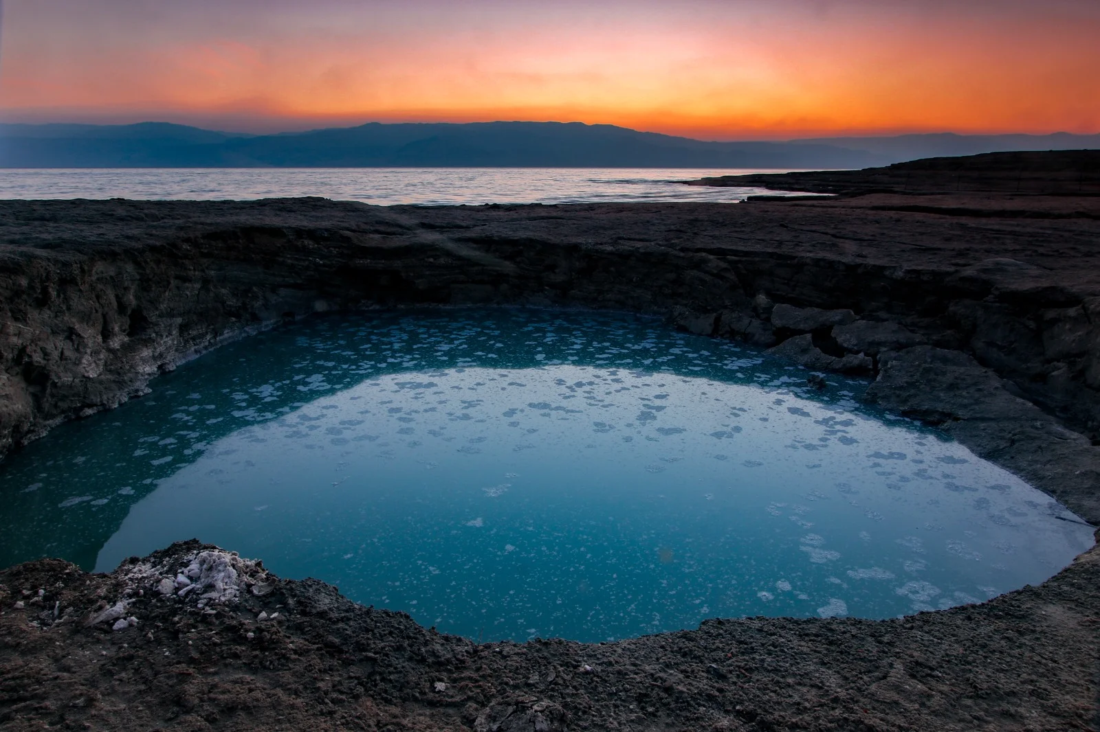 Salt Pool at Dusk