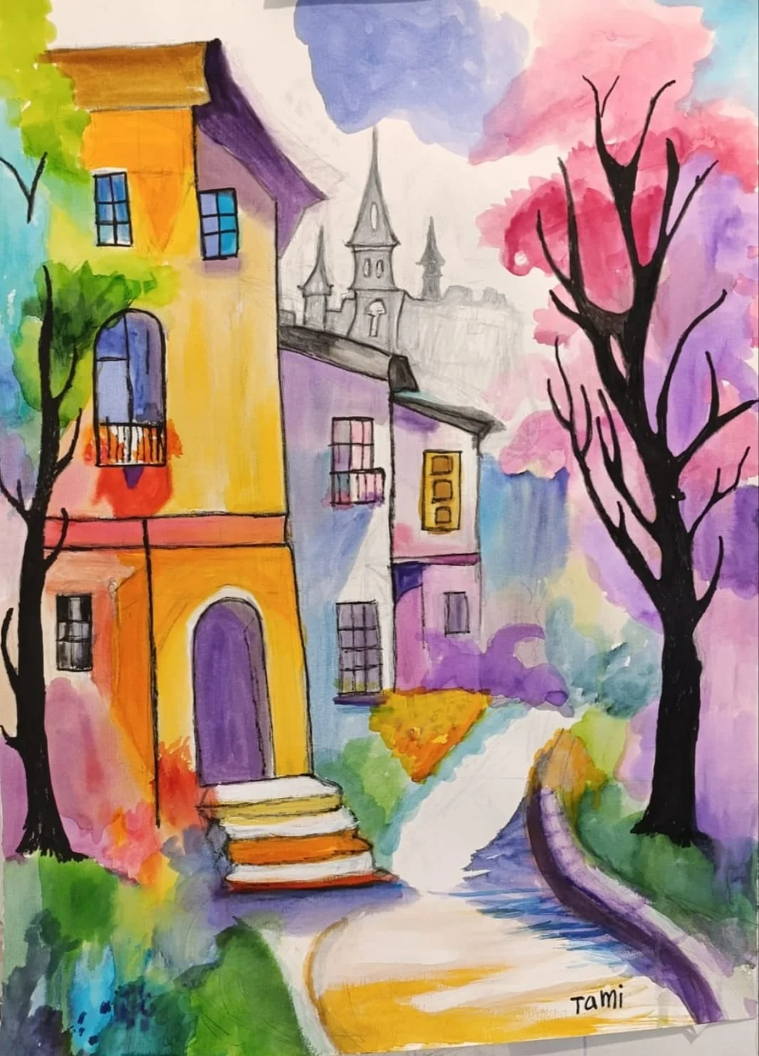 Alley in a Colorful Street
