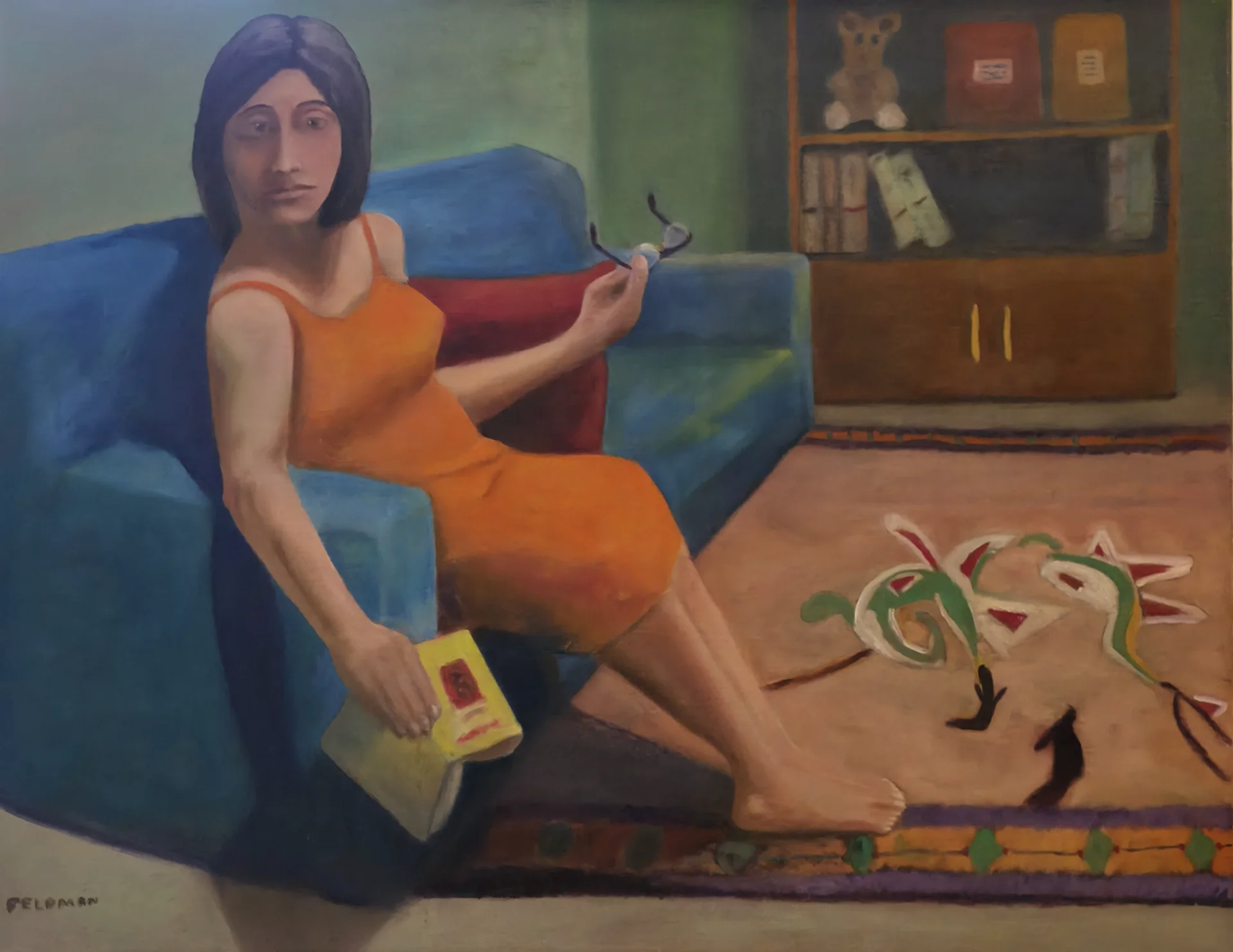 Quiet Figure in Orange