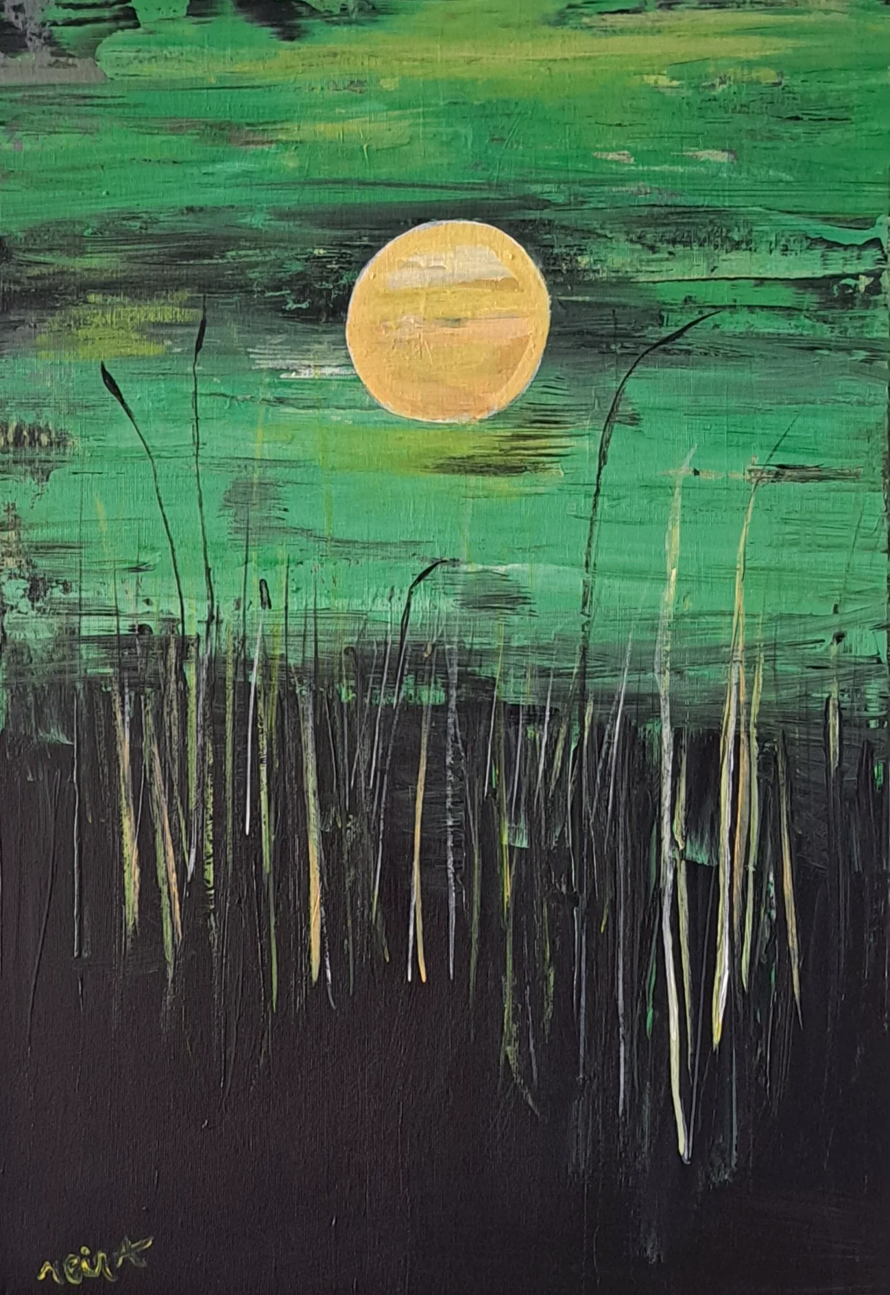 Moon Over Reeds