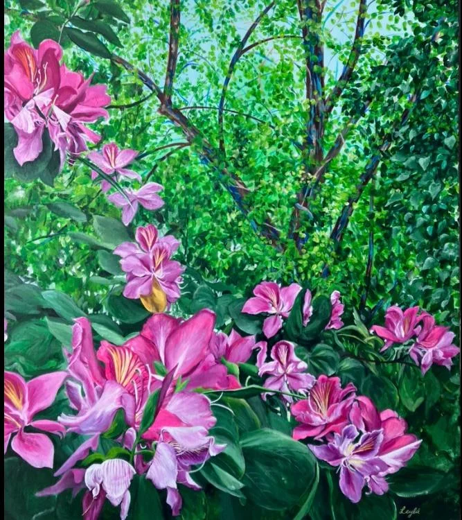 Azaleas in Verdant Light