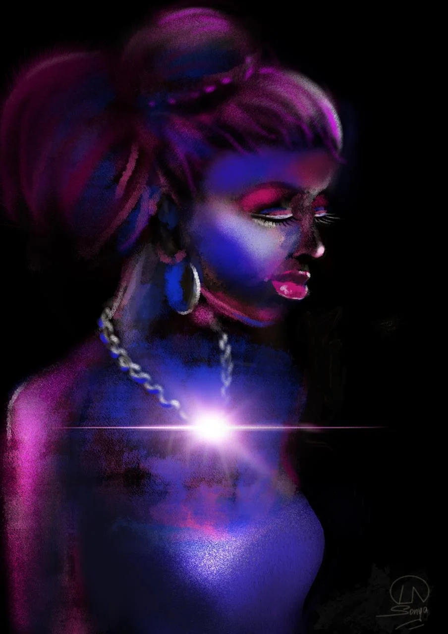 Luminous Violet Muse