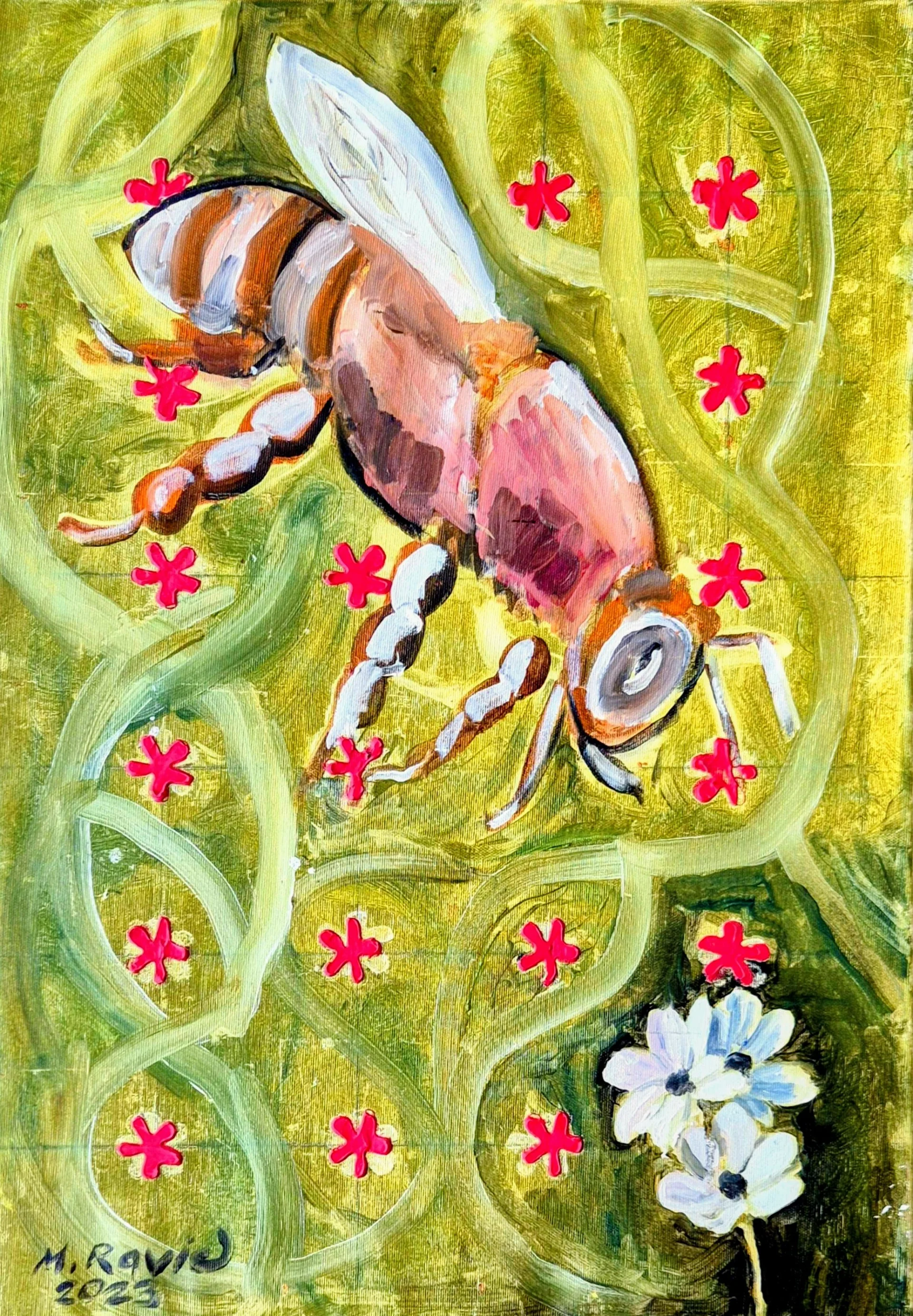 Bee Among Vines