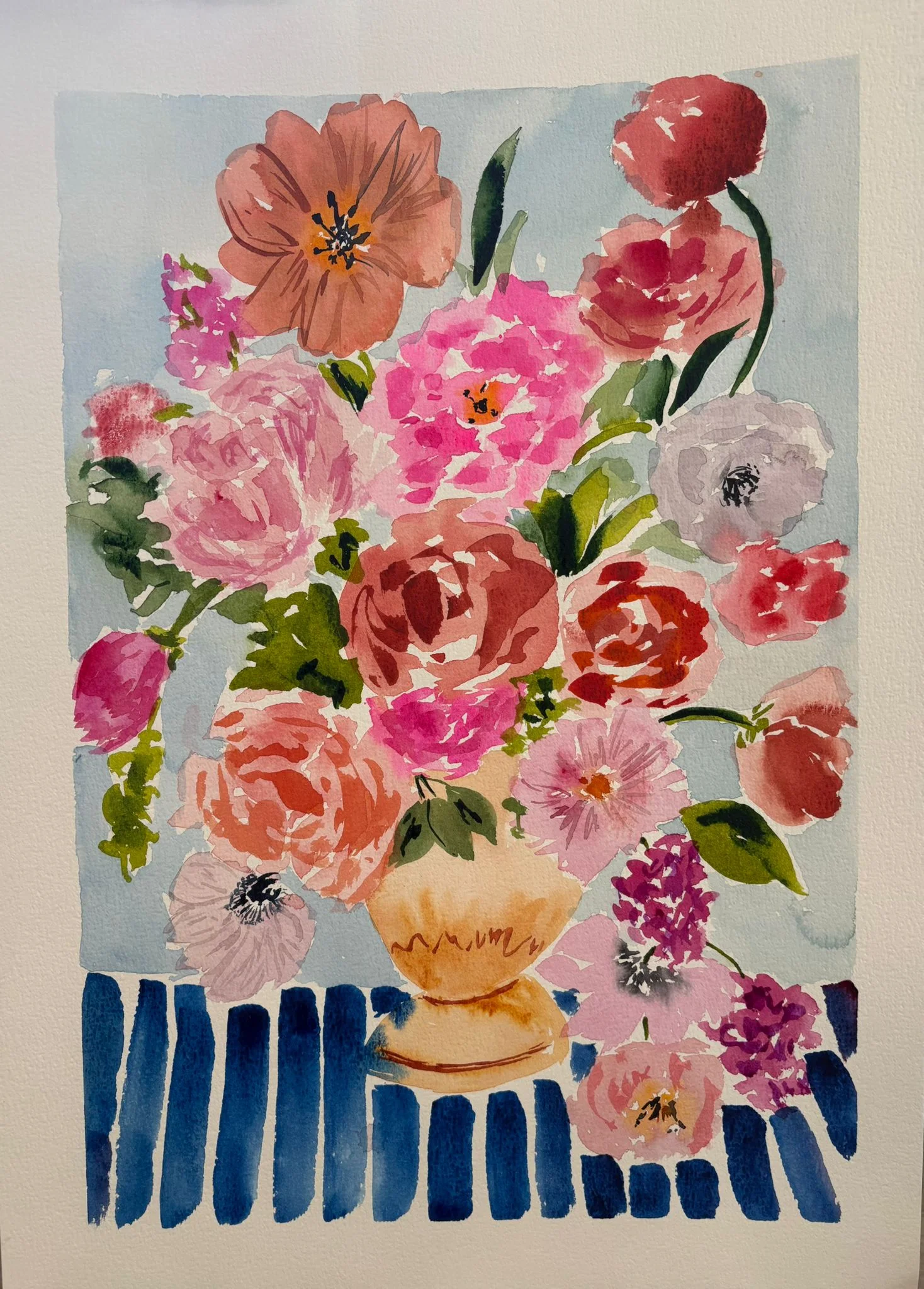 Blue Stripe Bouquet