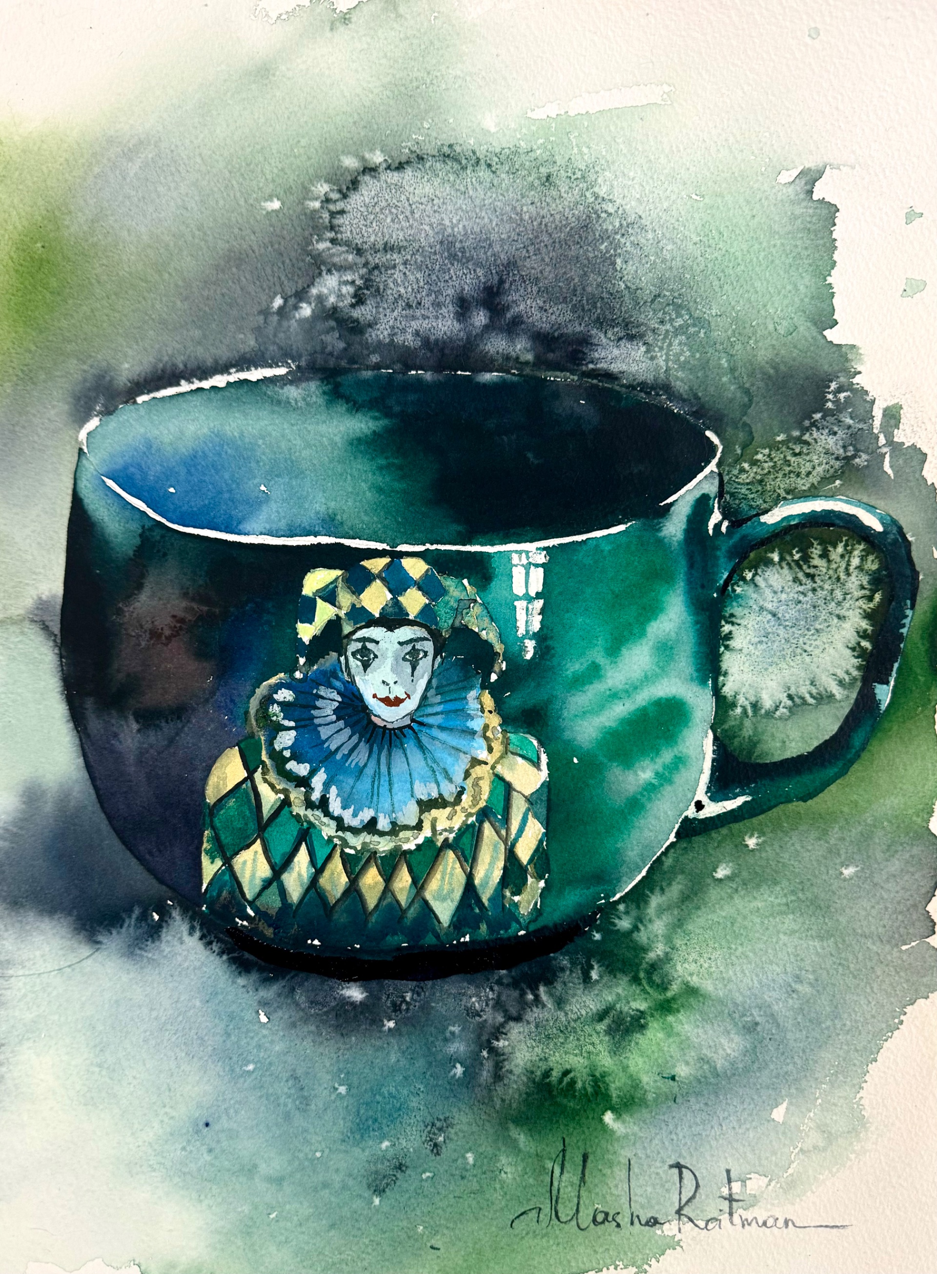 Harlequin Teacup