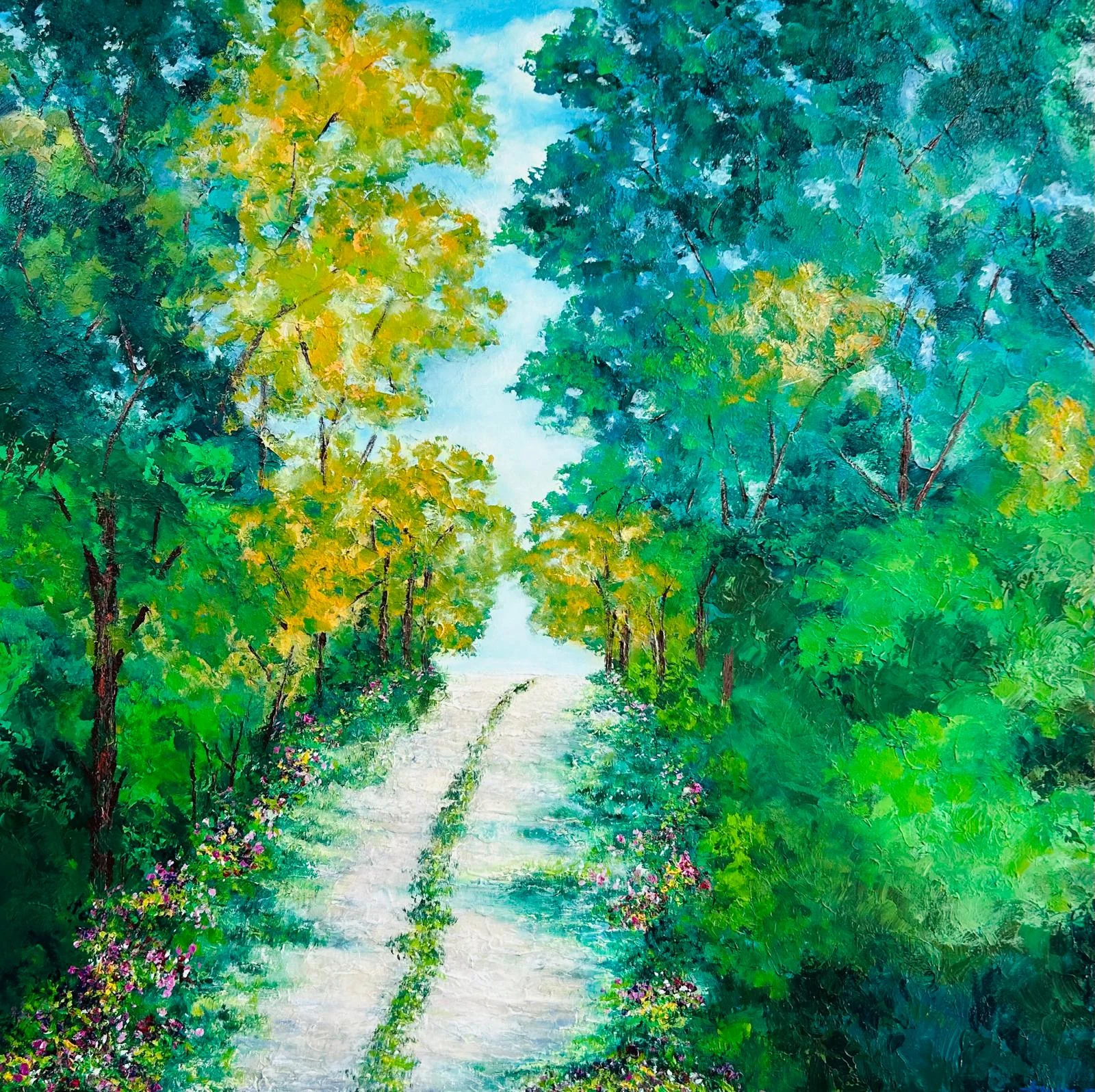 Sunlit Forest Path