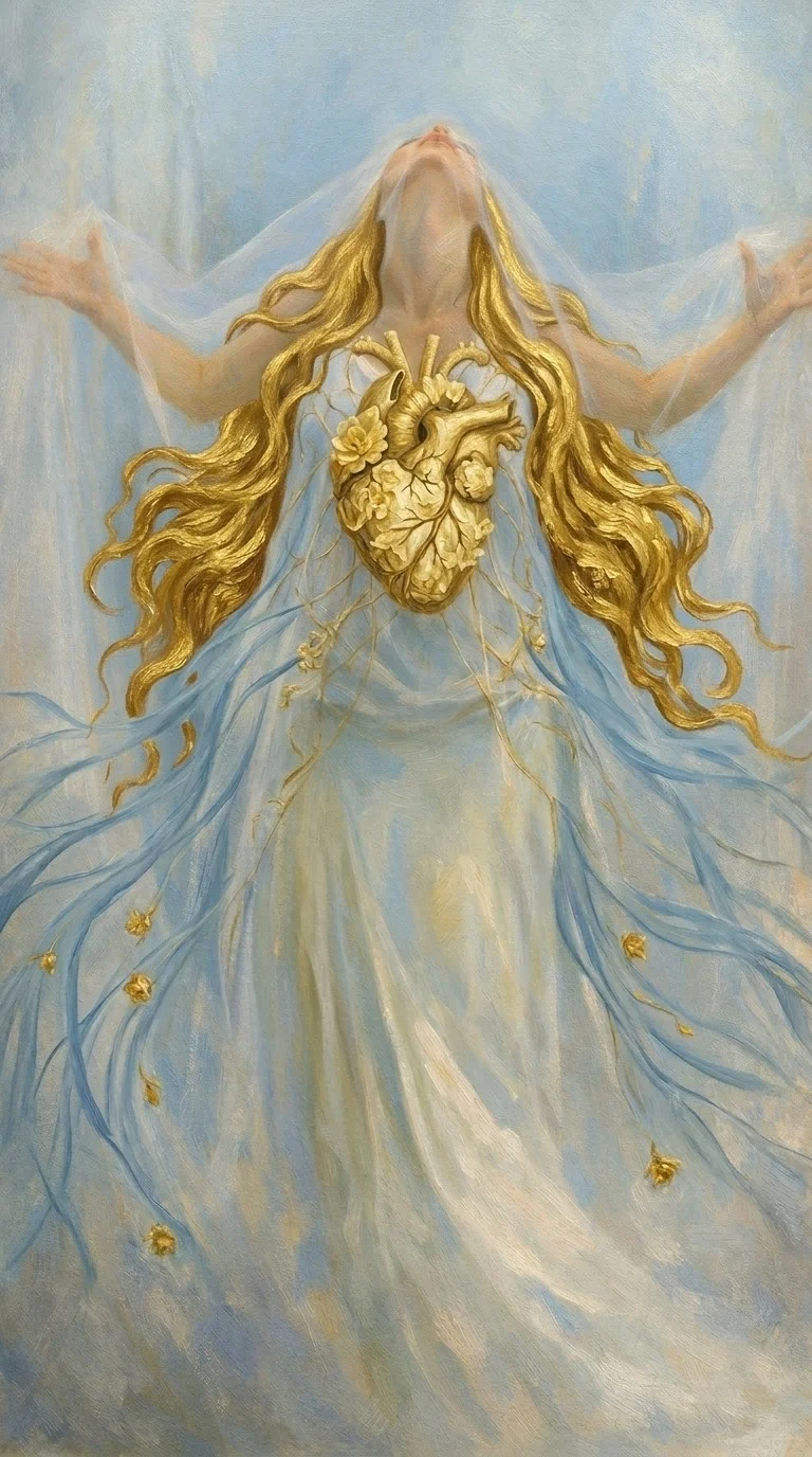 Gilded Open Heart