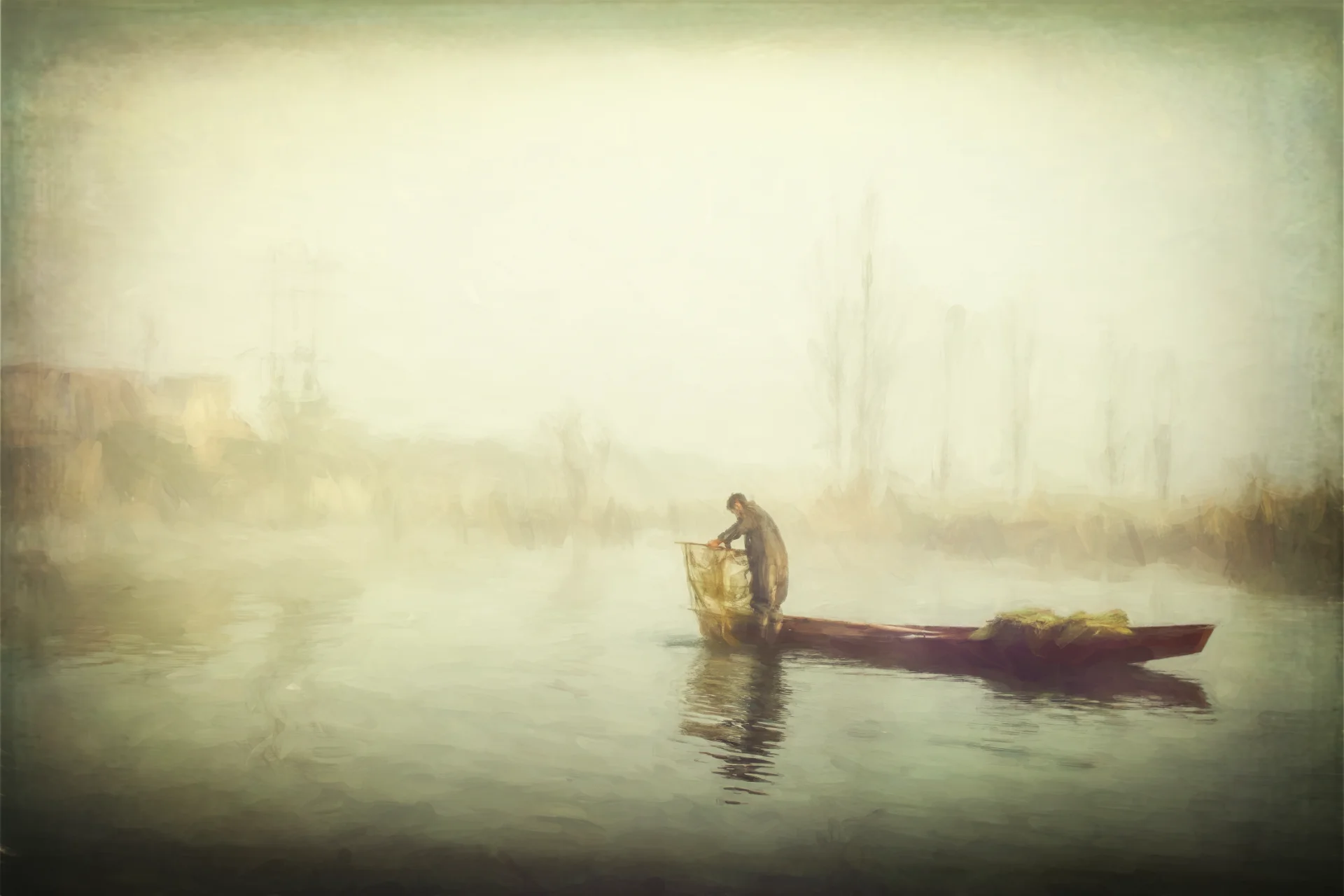 Fisherman in Haze