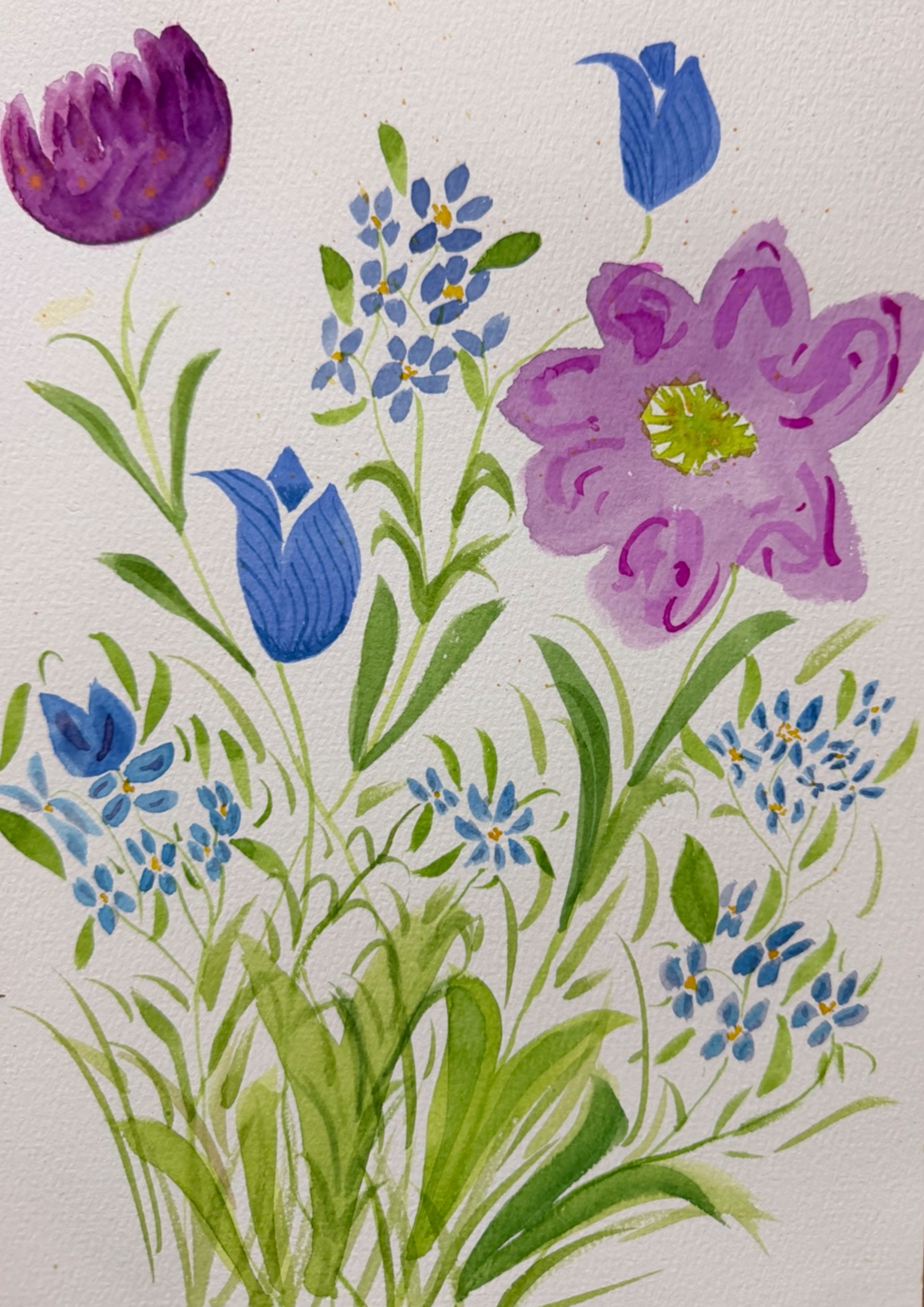 Spring Wildflower Study | Dina Abd Elhak | Paintings | Under 1000