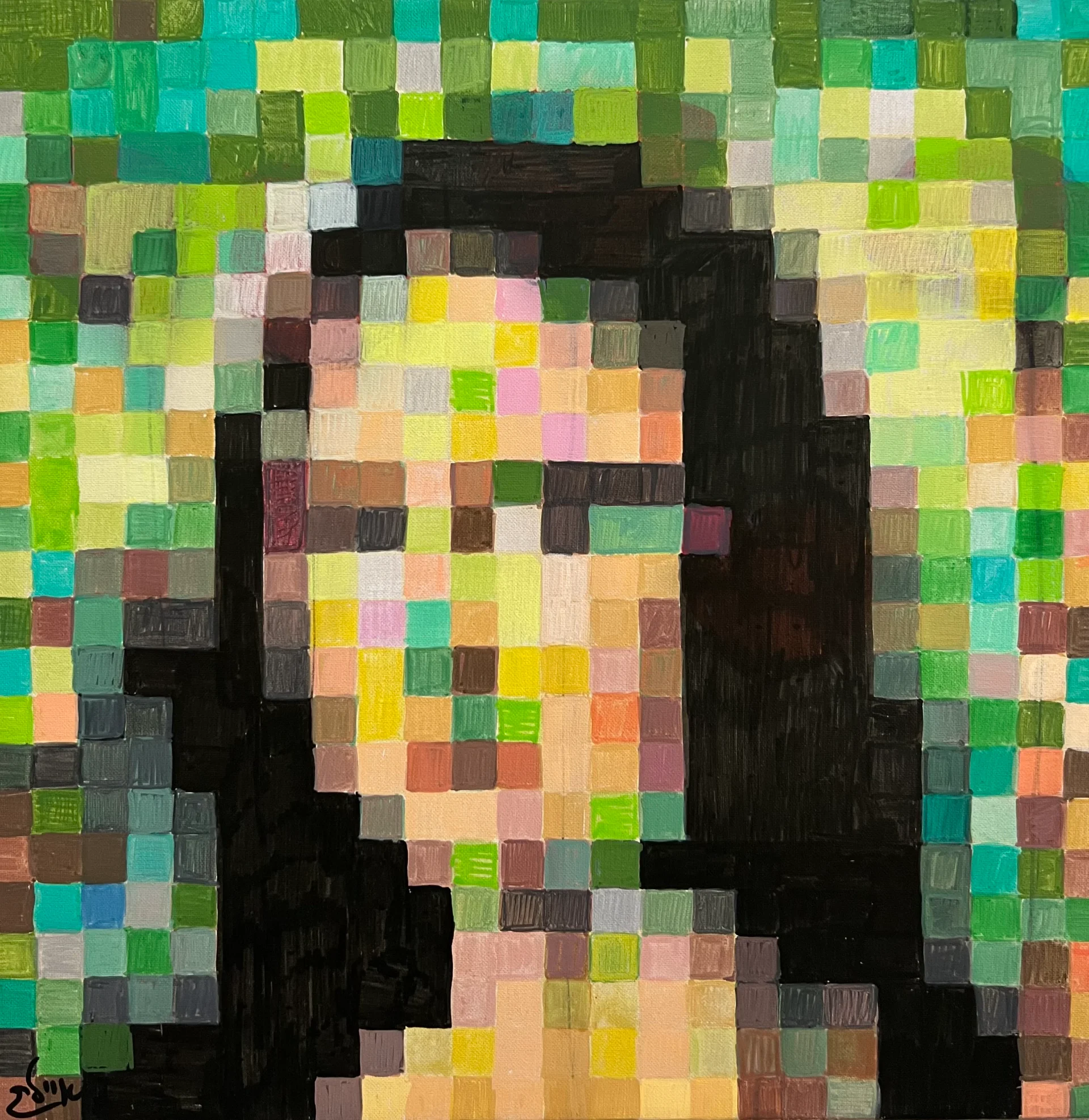 Pixelated portrait of Donald Trump | Ayelet Yeruham | Paintings