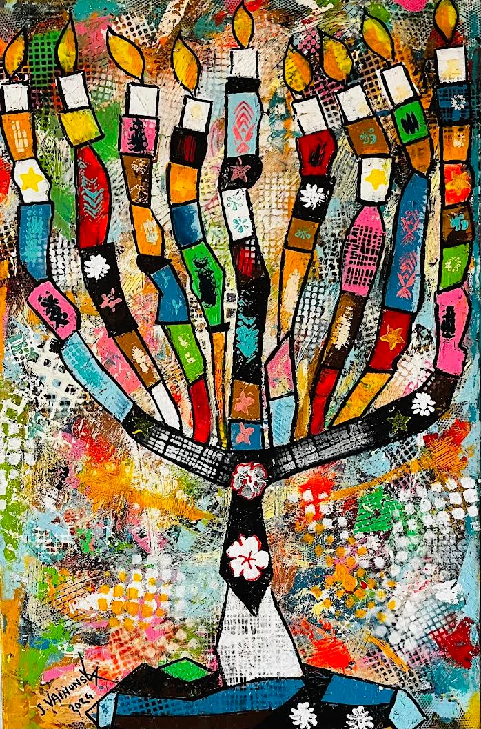 Candelabrum of Many Colors | Jack Vainunska | Paintings | Under 1000