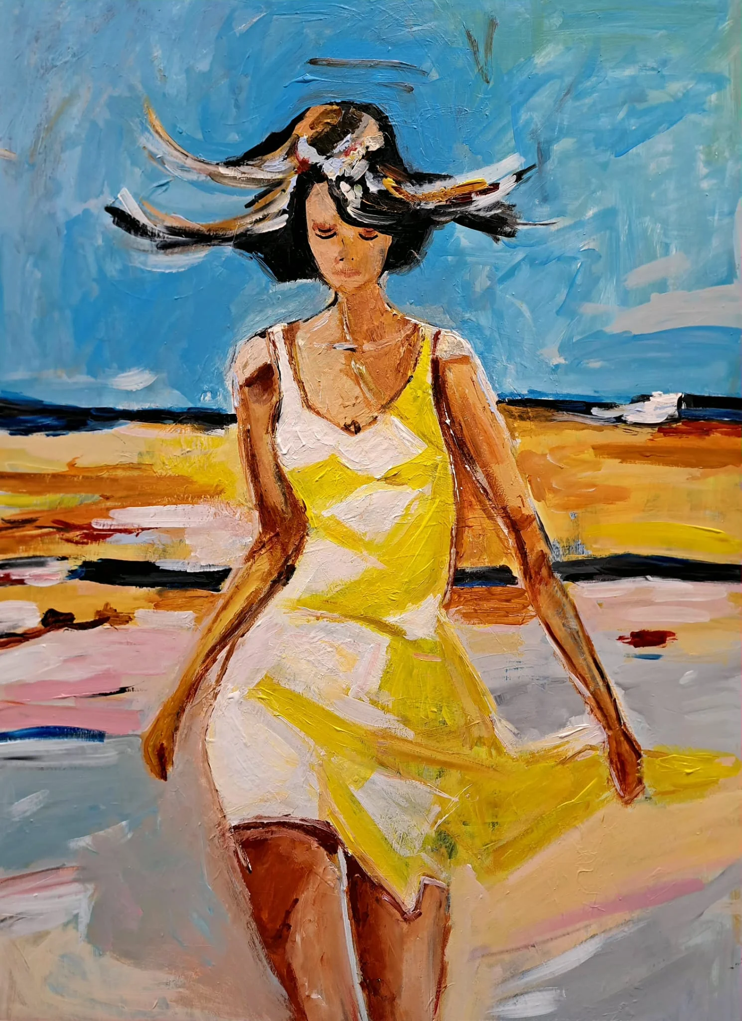 Fox Beneath a Yellow Sky | Tal Aviel | Paintings | Under 1000