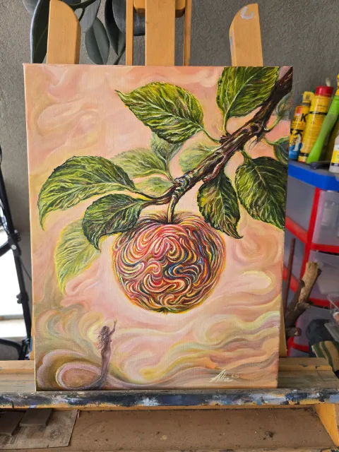 The Temptation of the Apple | Alla Ostrovsky | Paintings | Under 1000